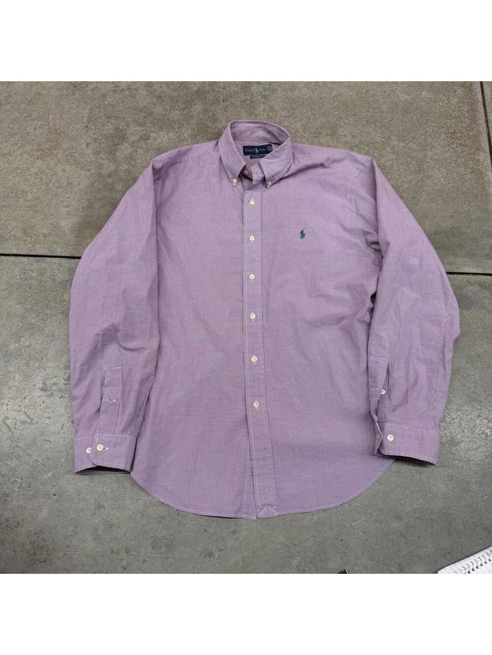 vintage polo ralph lauren red and white button down shirt size large